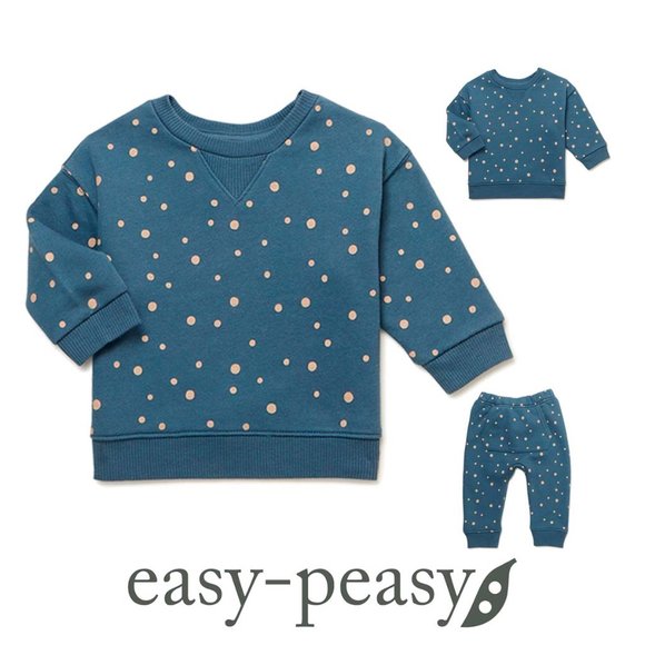 French Terry Print Jogger and Sweatshirt , Sizes 0-3 Months (Unisex) - Picture 3 of 6